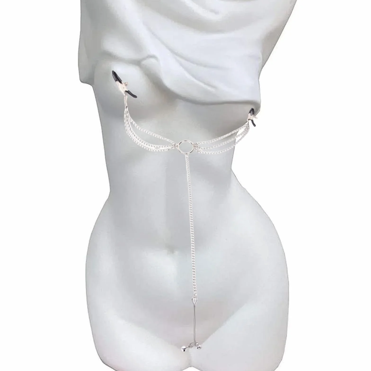 Sexy capezzolo clip collana morsetti per le donne corpo regolabile seno morsetti gioielli per coppie gioco piacere