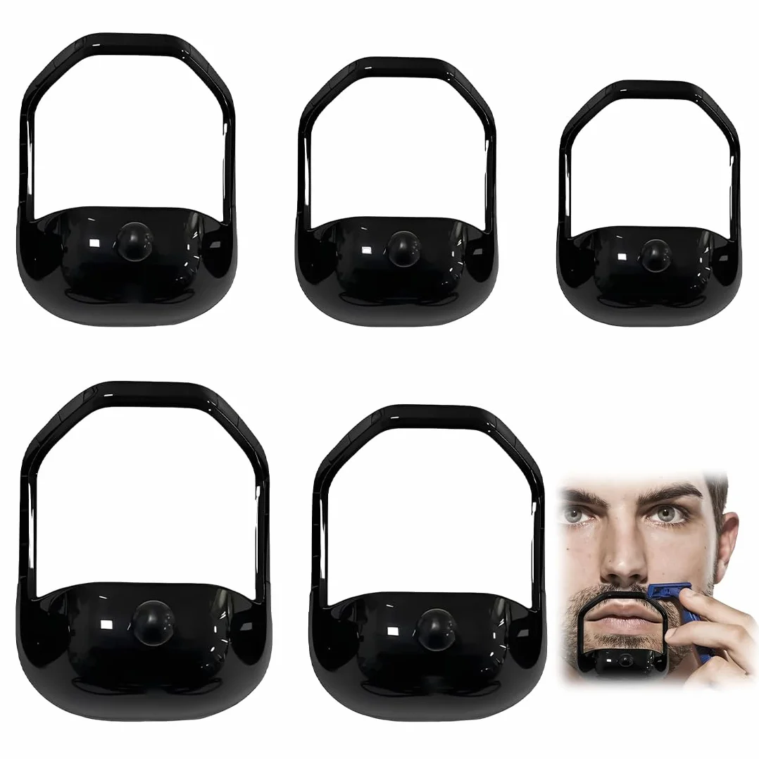 5 Pezzi Sagoma Per Barba Modellatore Barba Attrezzo Per Styling Contorno Barba Aiuto Per Rasatura Plastica Per Uomini Accessorio Per Rasatura Ner