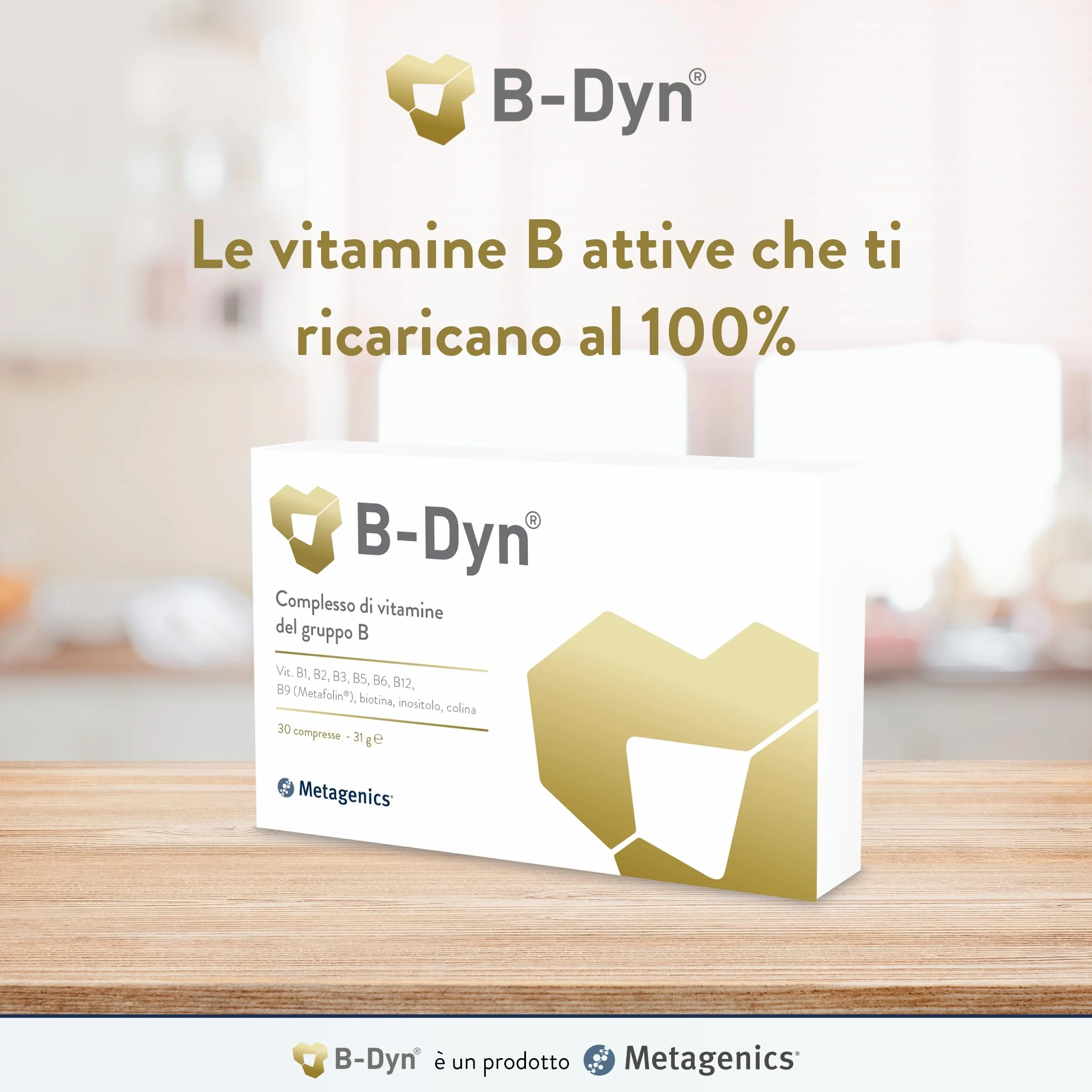 Metagenics B-Dyn 30 Compresse Sostiene Sistema Nervoso Metabolismo Omocisteina
