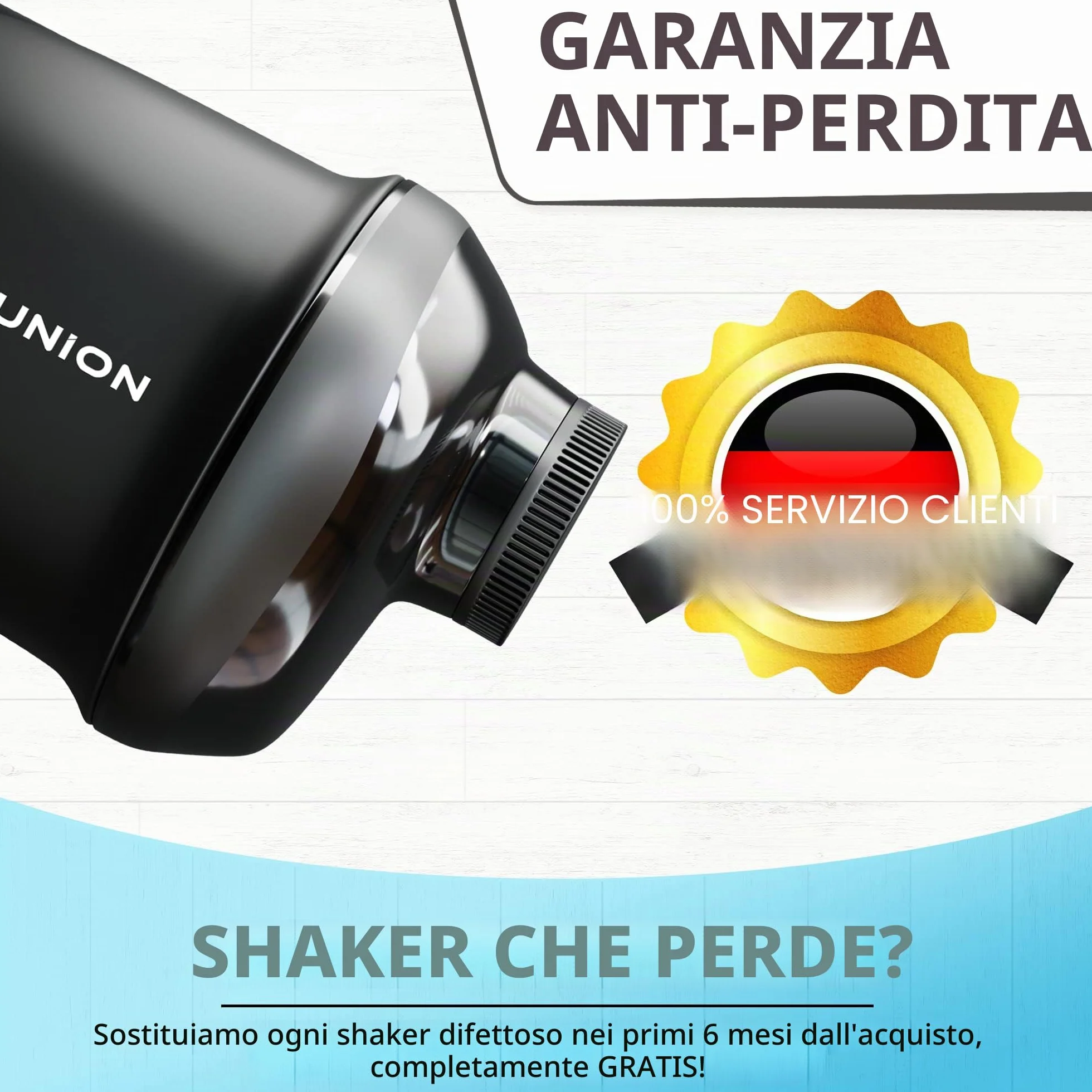 AMITYUNION Shaker proteico da 400 ml con colino per proteine – Piccolo shaker per proteine a prova di perdite, senza BPA, con scala per frullati di proteine del siero cremoso, concentrati di proteine