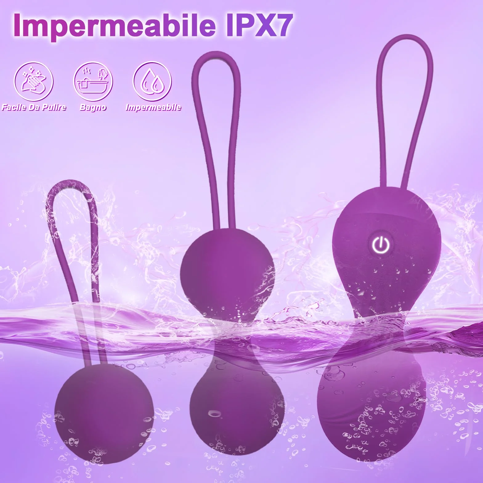 Vibratoreper Donna Professionale Ovetto Vibrante Donna Telecomando Vibratore Vibratoriper Donne 3 IN 1 Palline di Kegel Sex Toys con 10 Modalità, Esercizi Per il Pavimento Pelvico Sexytoysys Donna