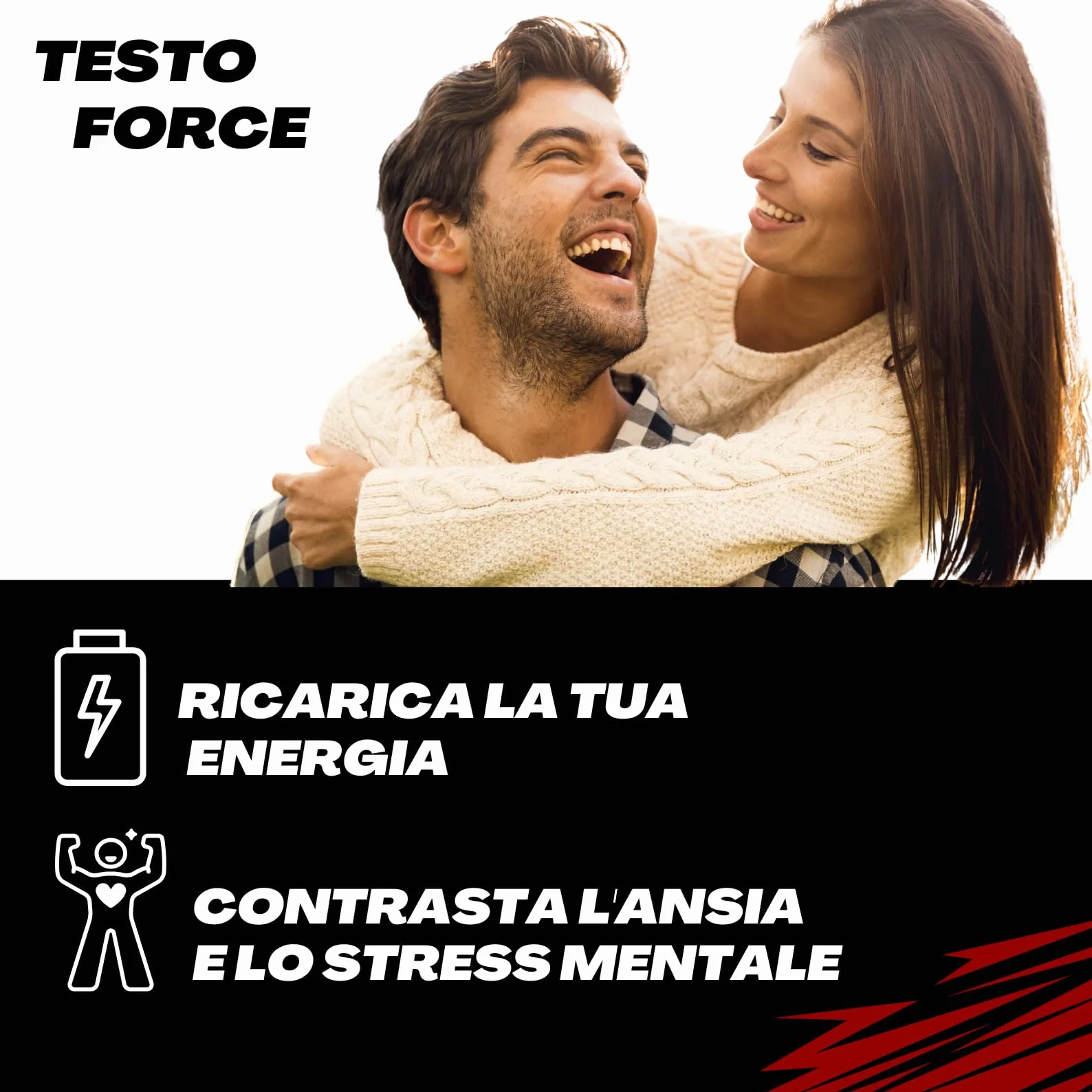 TESTO FORCE | 90 Compresse | Azione Rapida e Potente | Aumento Massa Muscolare Uomo, Alto Dosaggio di Tribulus Terrestris, Maca Peruviana, Ashwaganda, Zinco