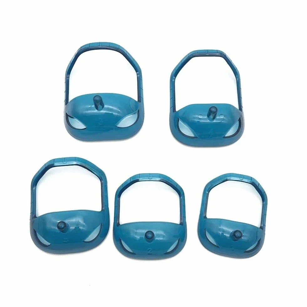 5 Taglie Modellatore Barba Pizzetto, Set di 5 Modelli per Pizzetto da Uomo, Adatto a Tutte le Forme del Viso, Dona un Pizzetto Simmetrico Perfetto a Casa, Fa Risparmiare Tempo (Blu)
