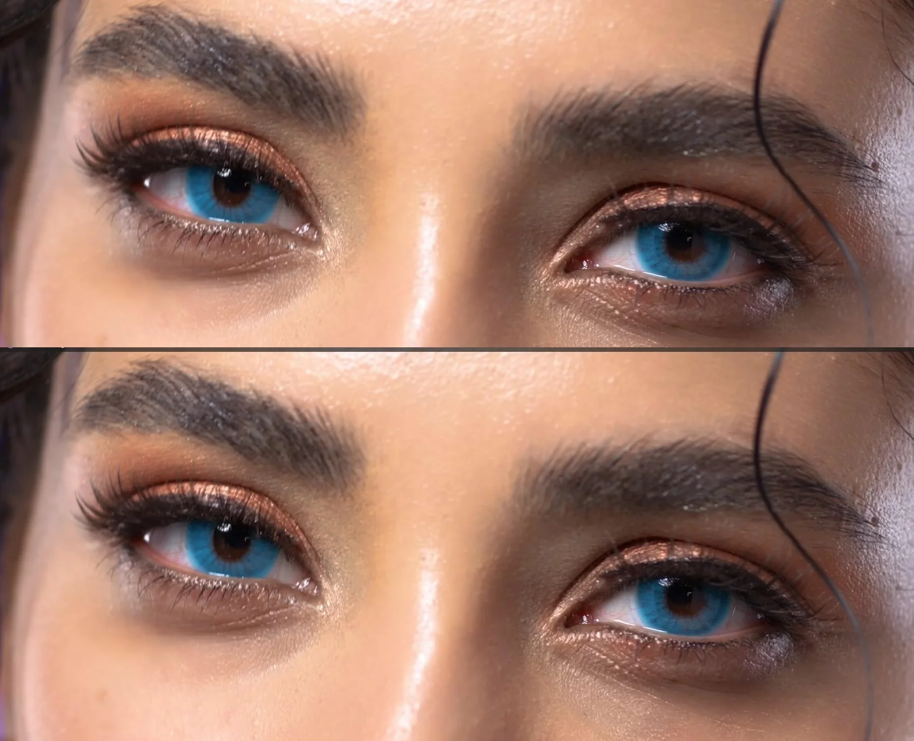 GLAMLENS Lenti a Contatto Colorate Amalfi Azul Mensili Silicone Idrogel 2 Pezzi DIA 14.0 Blu Naturali Senza Correzione 0.00