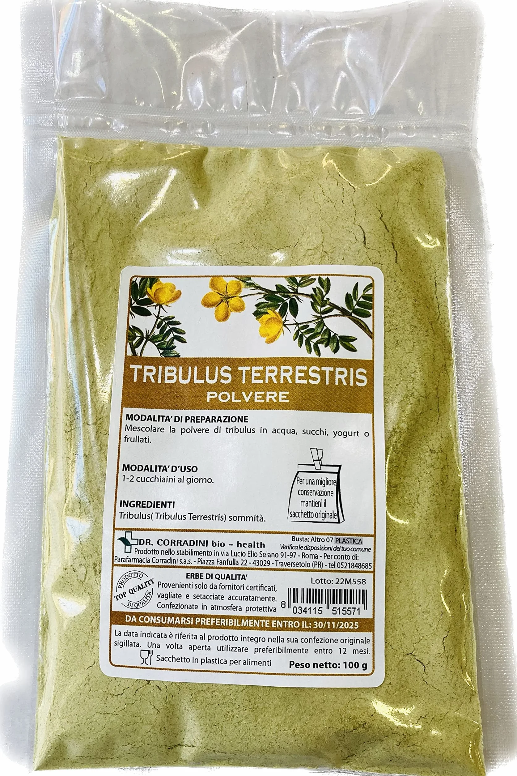 Dr. Corradini Tribulus terrestris polvere 100 g