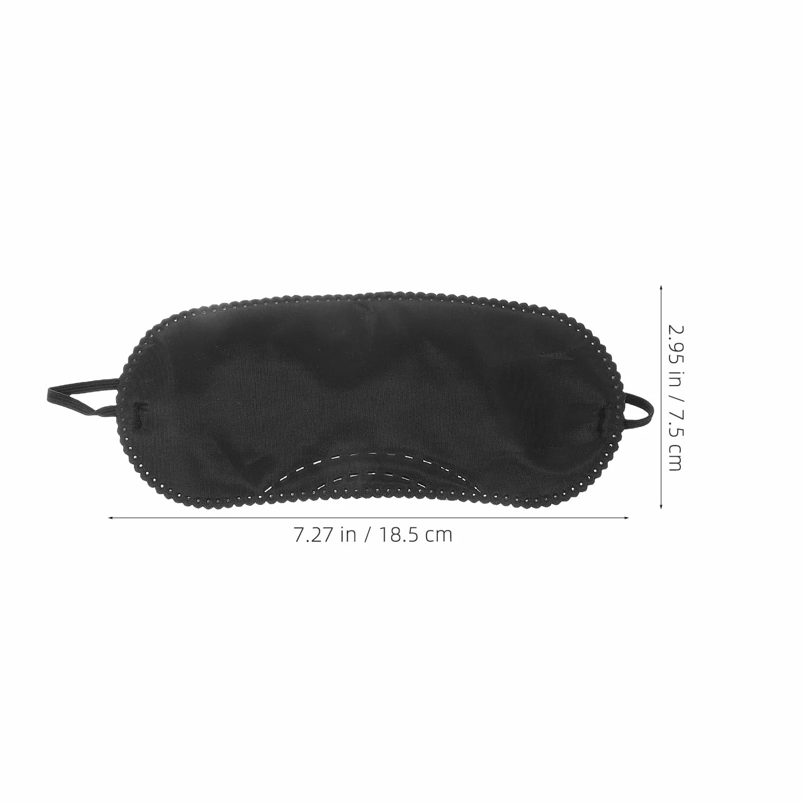 Cinturino Regolabile Maschera per Occhi 12 Pezzi Morbida Confortevole Nero