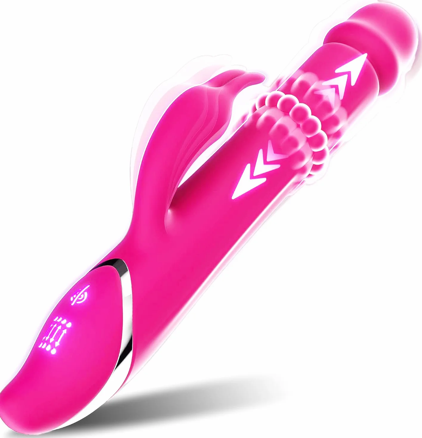 Sex Toys Dildo Vibratoreper donna, 3 In 1 Stimolatore Clitorideo Femminile Vibratori Punto G Squirting 7+7 Vibratore Rabbit Rolling Modalità, Dildo Realistico Anale Sex Toy Plug Analesex Toys Uomo