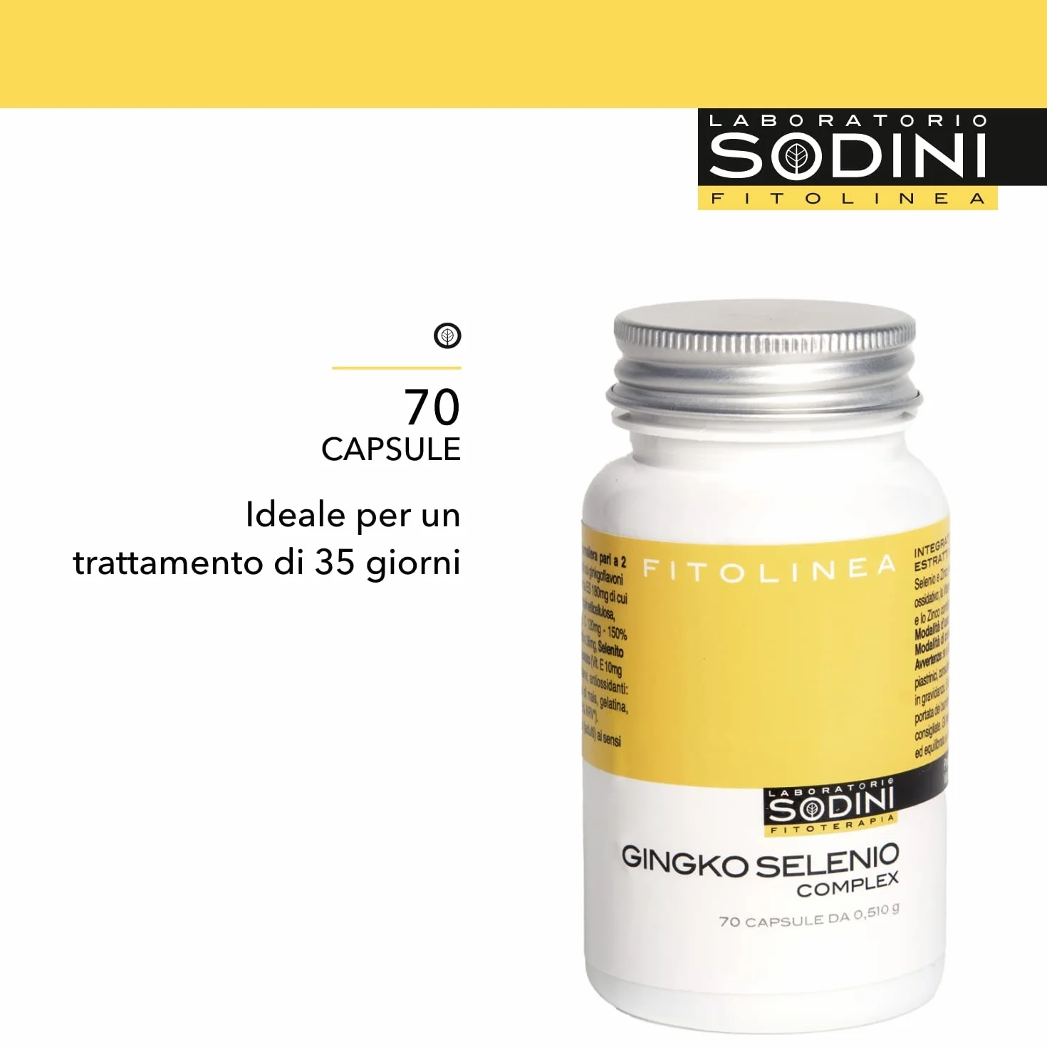 Gingko Selenio Complex Vegetali Naturali, Confezione da 70 Capsule