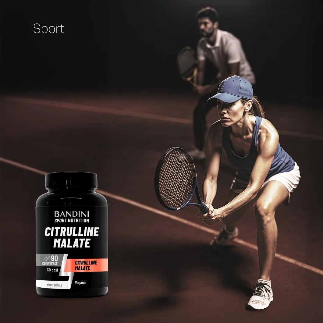 Bandini® CITRULLINE MALATE 90 Compresse 3000 mg per Dose Giornaliera - Dosaggio Extra-Elevato (Copertura 1 mese) - L-Citrullina da fermentazione 100% Vegan - Citrullina per Atleti e Culturisti