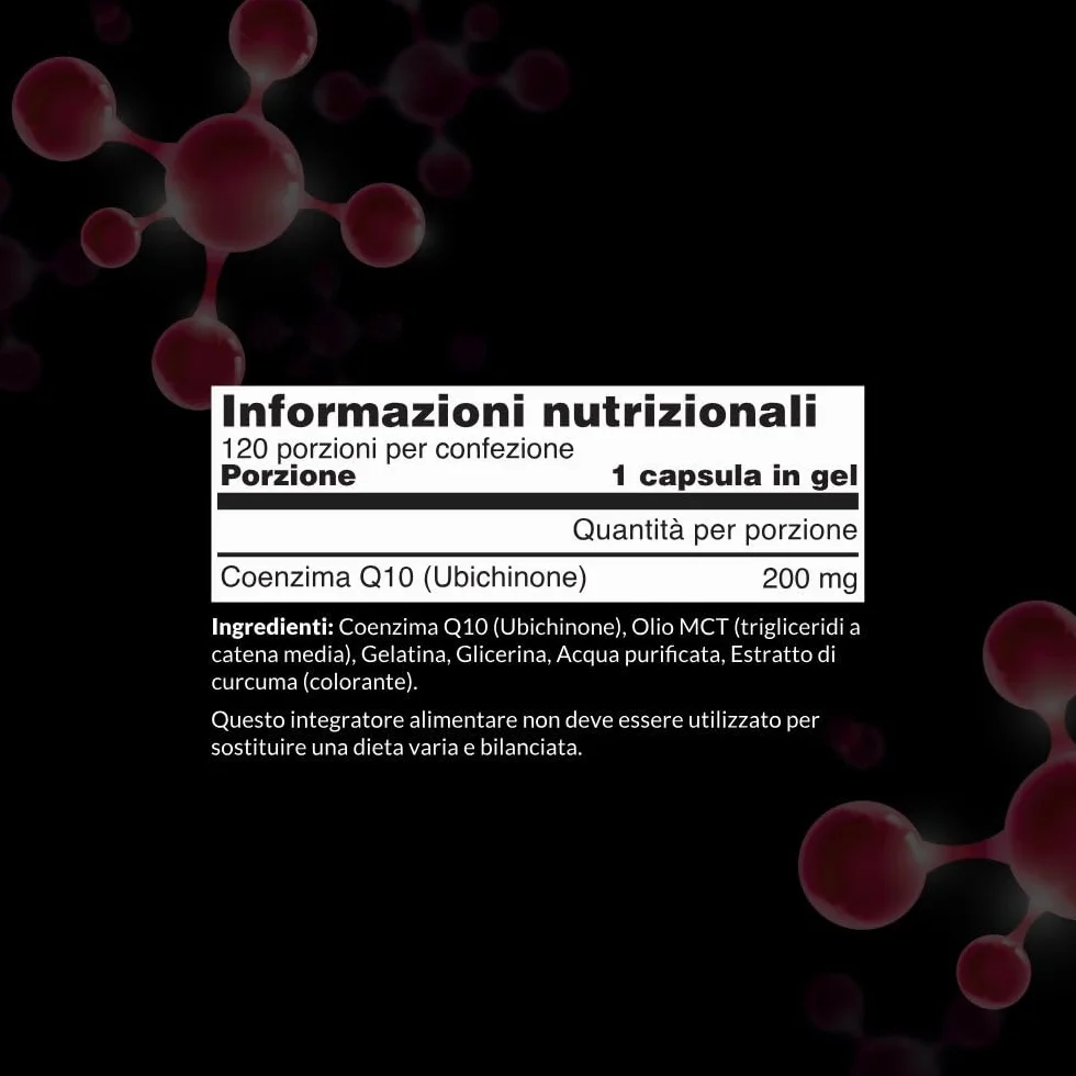 Coq10 Ubichinone in Softgel Da 200 Mg Di Intelligent Labs | 120 Porzioni | Softgel Facili Da Ingerire E Ad Elevata Potenza