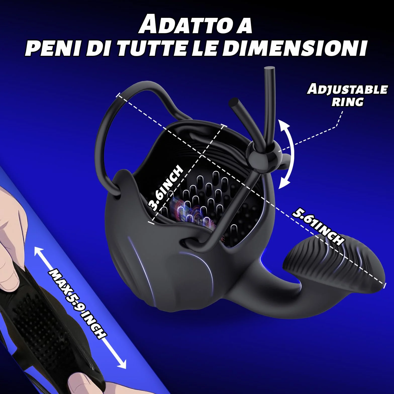 App di Telecomando Prostata Vibratoreper Sextoysys Uomo, 3 in1 Addestramento in Ritardo Vibratore per Coppia Sex Toys, con 10 Vibrazioni Modalità Anello Vibrante per il pene Plug Anale