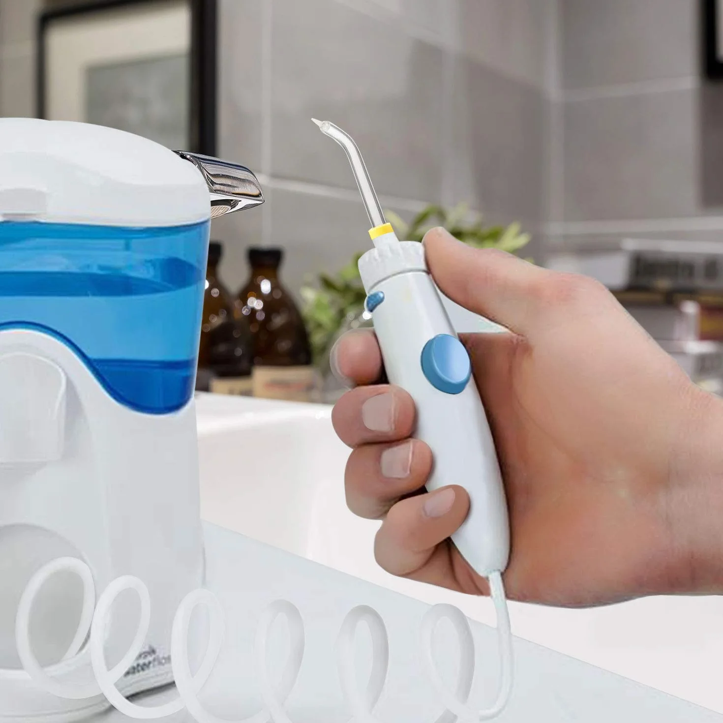 10 Pezzi Punte Idropulsore di Ricambio Compatibili con Waterpik Water Flosser WP-100, WP-100W, WP-260 e Altro Ancora, Include Punte Jet Classiche, Punte Spazzolino e Punte Tasca