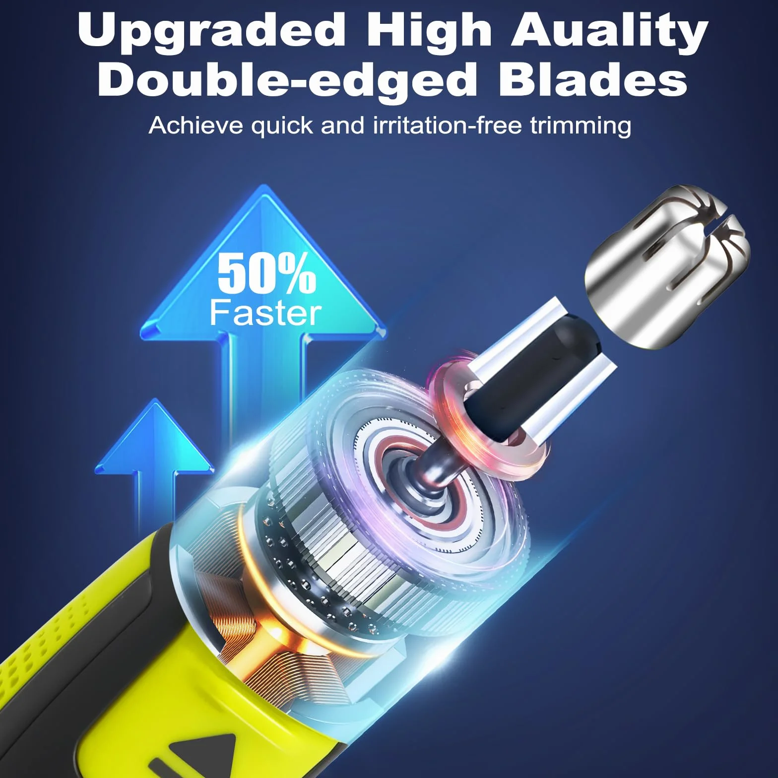 Upgraded Lame per Naso e Orecchie Compatibile con One Blade QP2824 QP2734 QP2520 QP2530 QP2620 QP2630 O Blade & Pro 360