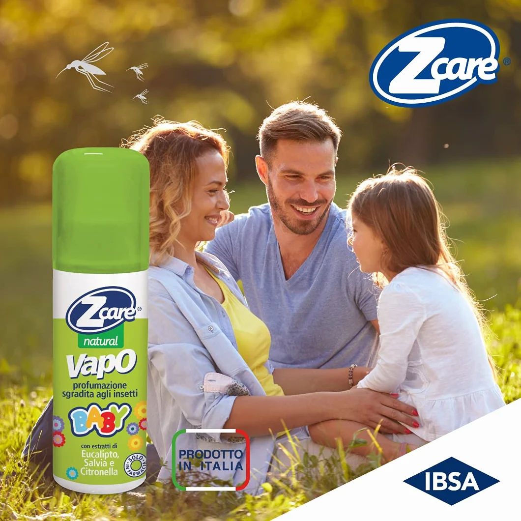 ZCare Natural Vaporizzatore Antizanzare Bambini 100 Ml Citronella Eucalipto Salvia