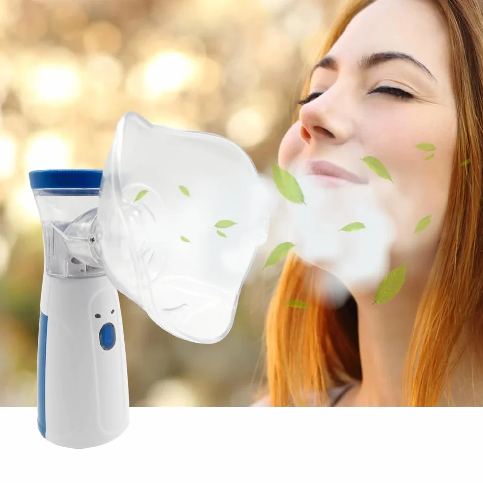 Aerosol Nebulizzatore Portatile a Ultrasuoni Silenzioso Ricaricabile USB-C