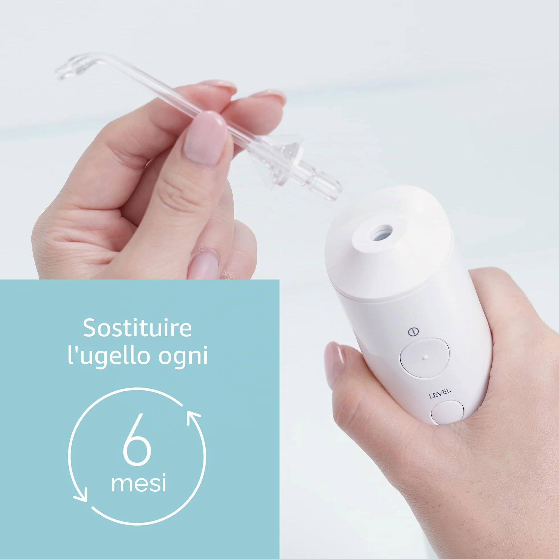 Panasonic WEW0983X503 Beccuccio di Ricambio per Irrigatore Orale EW1511W503, Confezione da 2 Pezzi, Trasparente