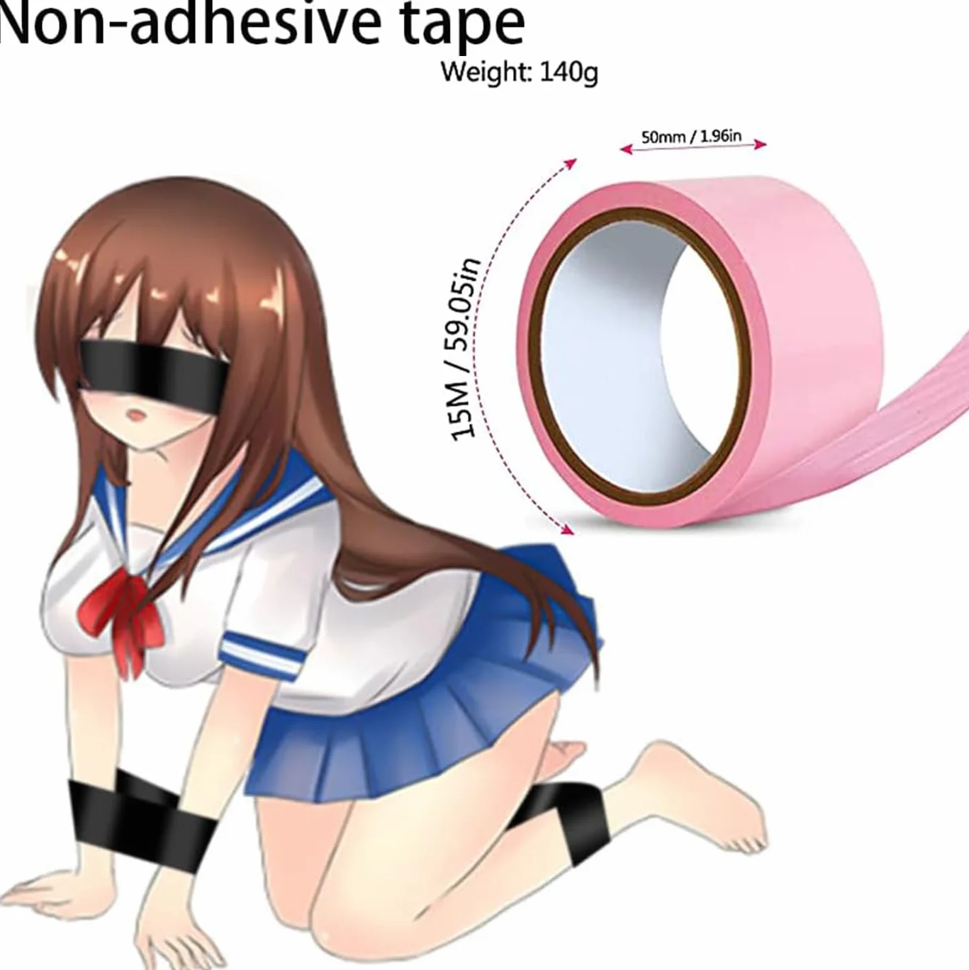 Nastro Non Adesivo Lungo 10 M, Non Adesivo Ai Capelli, Non Danneggia La Pelle, Accessori per Il Fitness-H