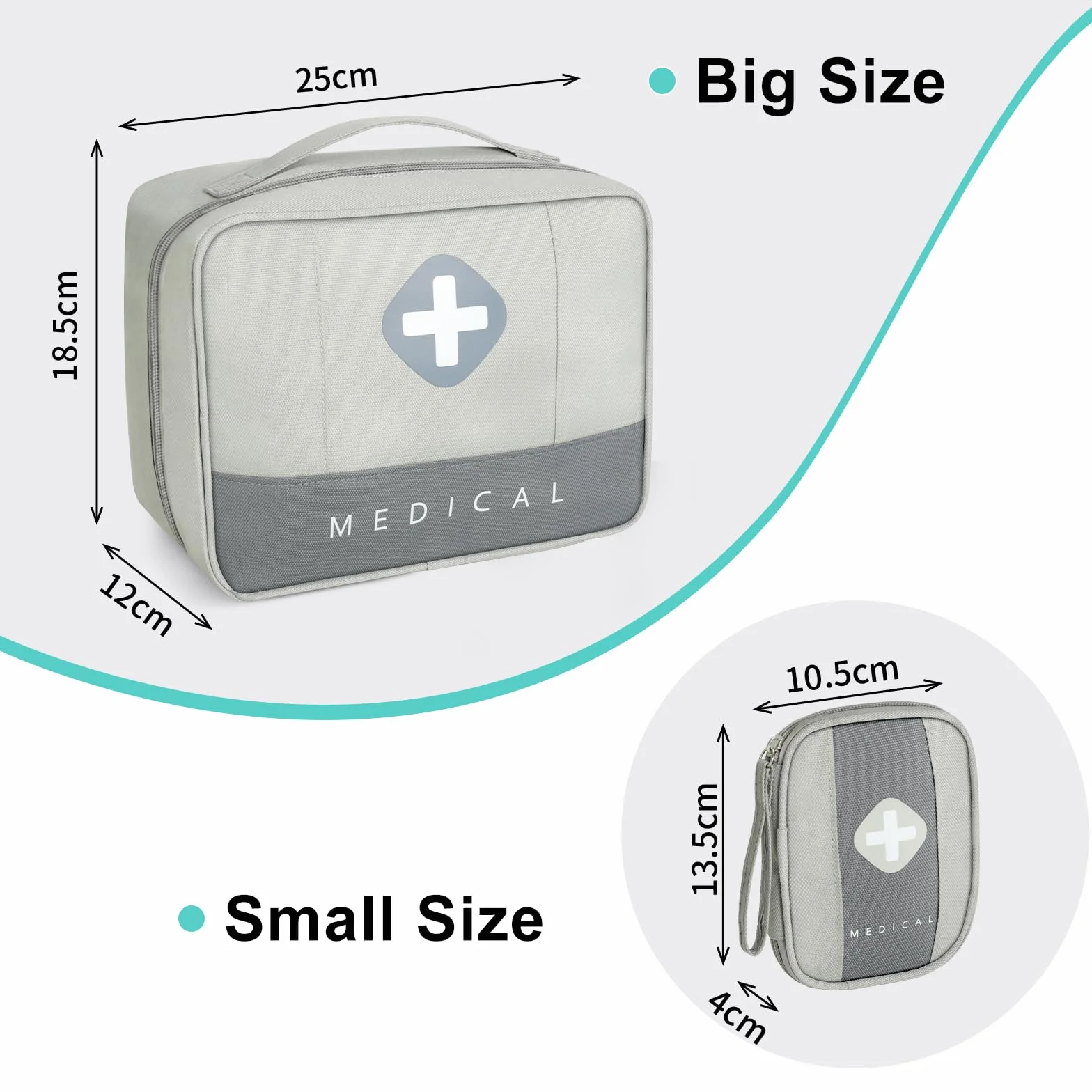 Romon Borsa Pronto Soccorso Viaggio Impermeabile, Kit Medico Vuota Alta Capacità Portatile
