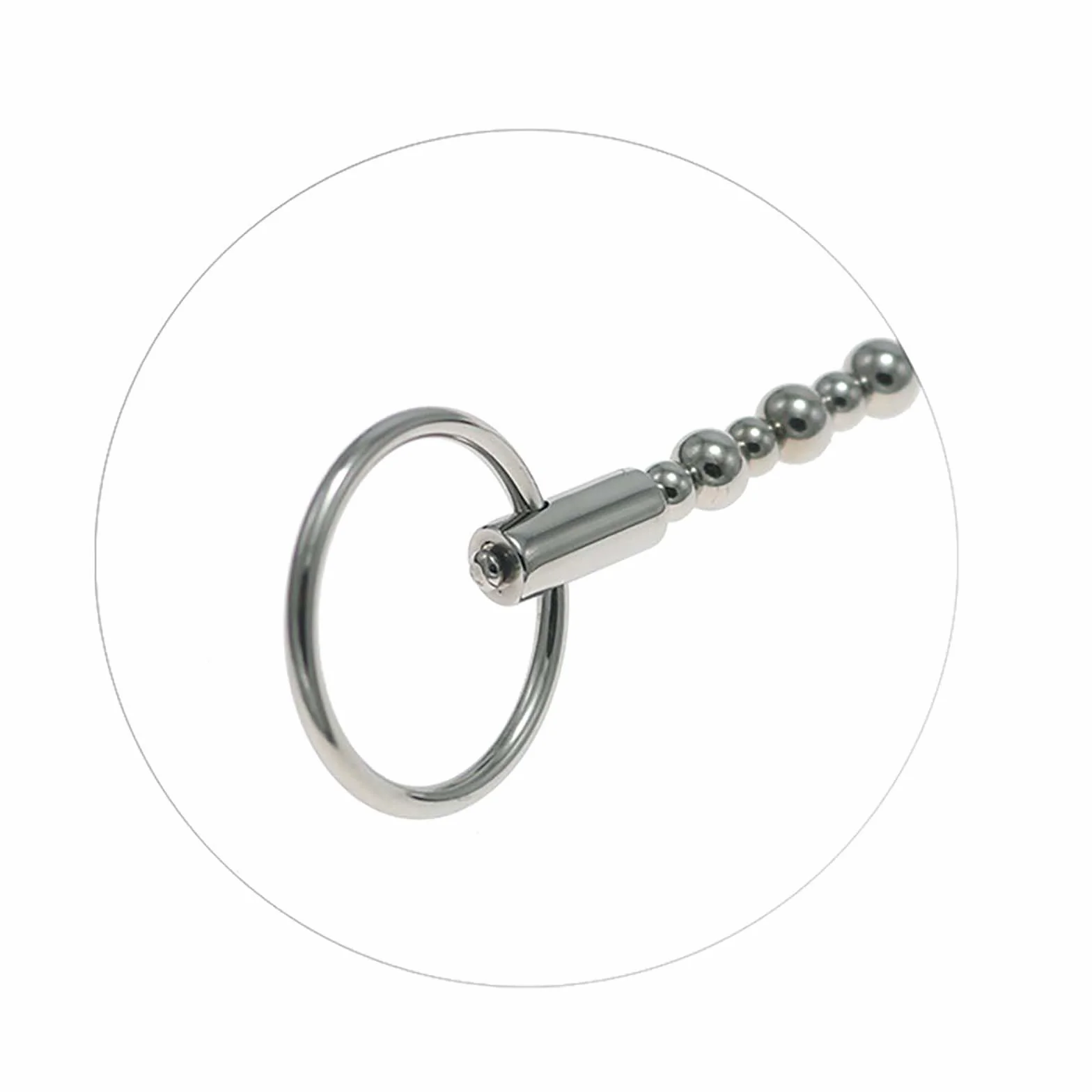 Asta da allenamento in acciaio inox con sfere lisce e anello per impugnatura, barella speciale per facilitare la minzione, set fitness maschile -D51IT (B:6+8mm)