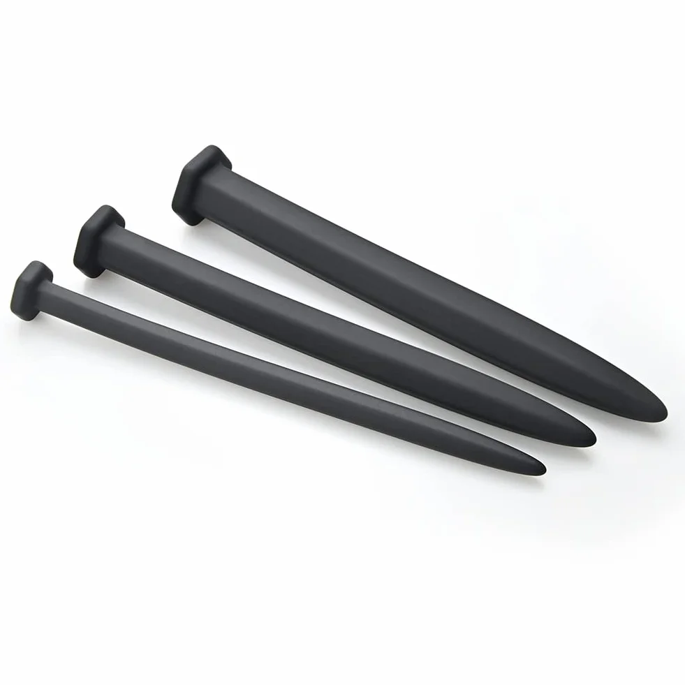 Roluck Un set di 3 tappi uretrali in silicone Set di dilatatori uretrali Perle di silicone Dilatatore del pene Uomini Masturbazione Plug uretrale Giocattoli sessuali