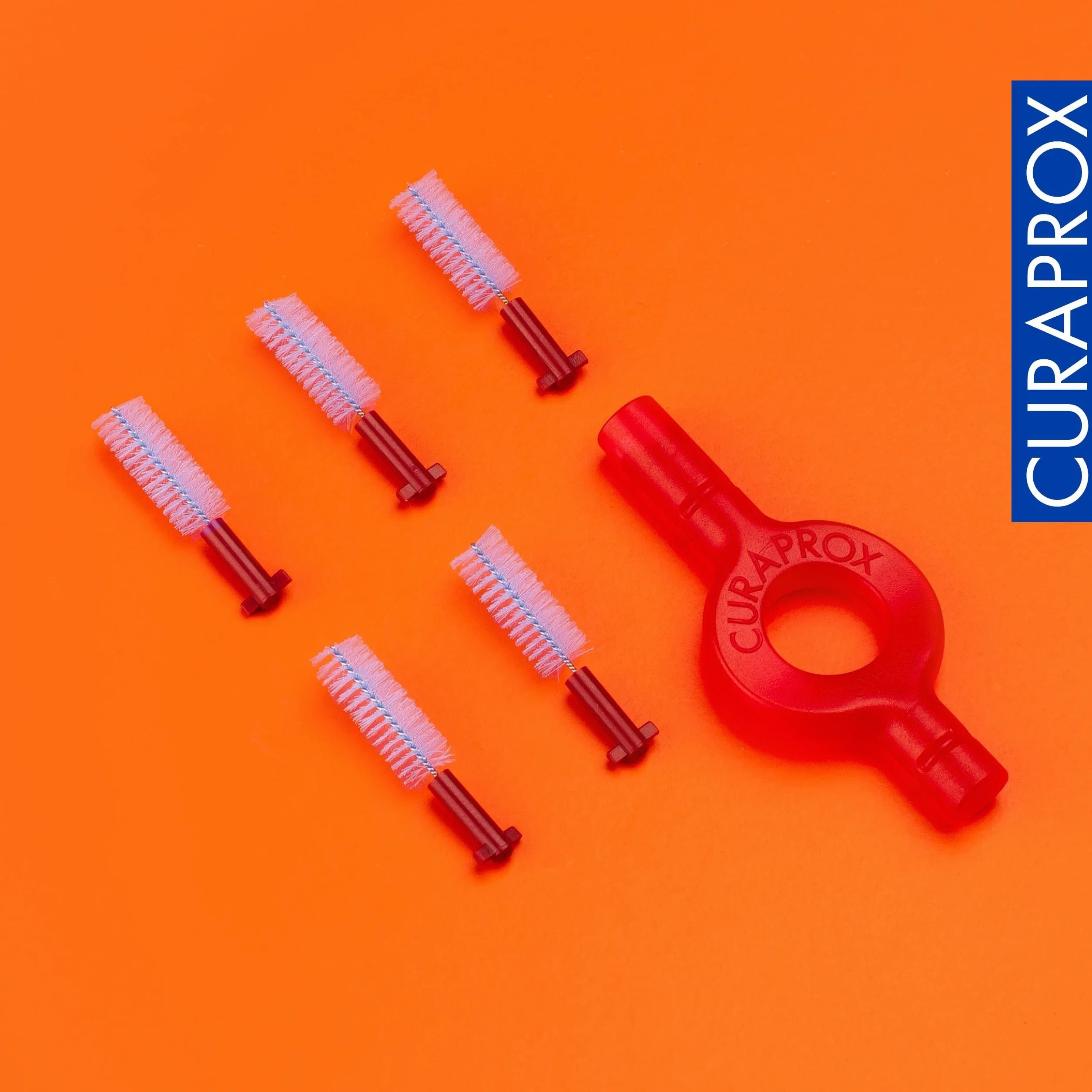Curaprox CPS 405 Perio Start Interdental Brush Set - 5 pz z uchwytami, różowy, Szwajcaria