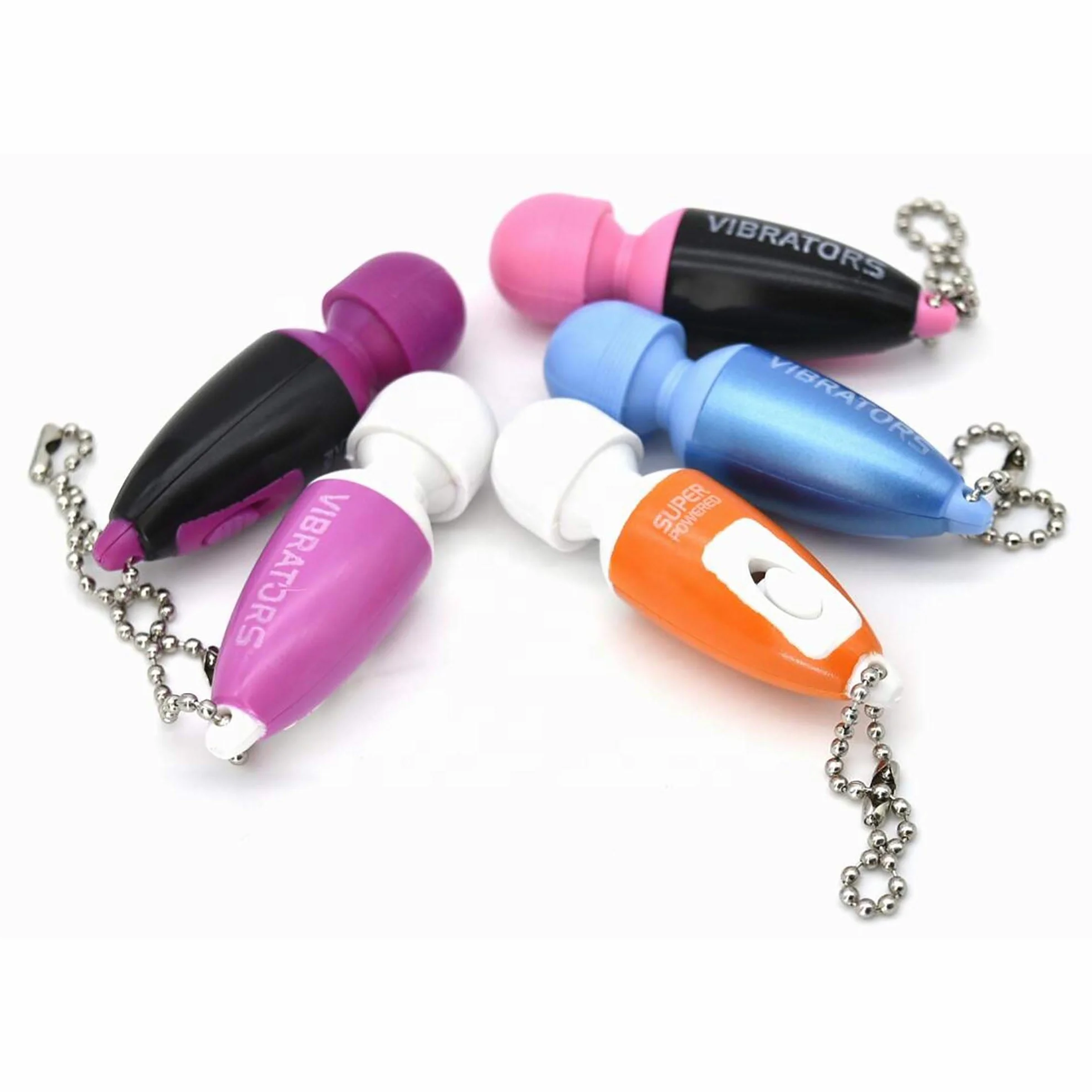 MINI VIBRATORE VAGINALE ANALE STIMOLA CLITORIDE PORTACHIAVI TASCABILE SEXY (Rosa)