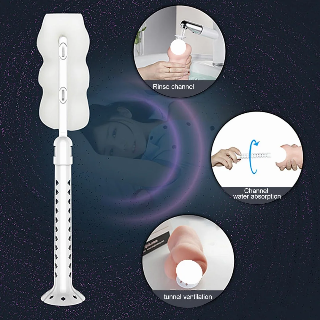 3 Pezzi Kit Di Pulizia Del Giocattolo Del Sesso Per Bambola Del Sesso,Kit Di Pulizia Per La Masturbazione Maschile Include Un Bastone Di Asciugatura Riutilizzabile Ad Assorbimento D'Acqua(B)
