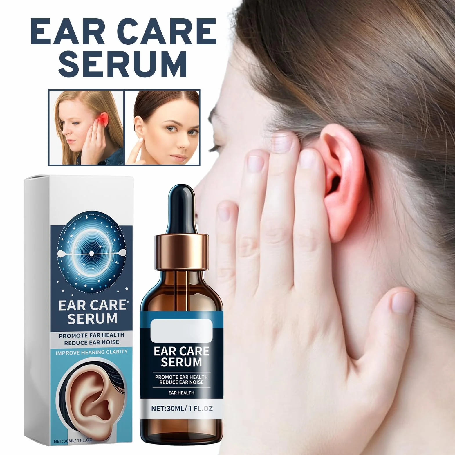 Gocce Trattamento Orecchie,Gocce Cuffie Naturali,Sollievo Gocce di Cera Orecchio,Gocce Per Rimedio Orecchio,Gocce Per L'Orecchio Antiincrostante,Tinnito Gocce Orecchio,30ML