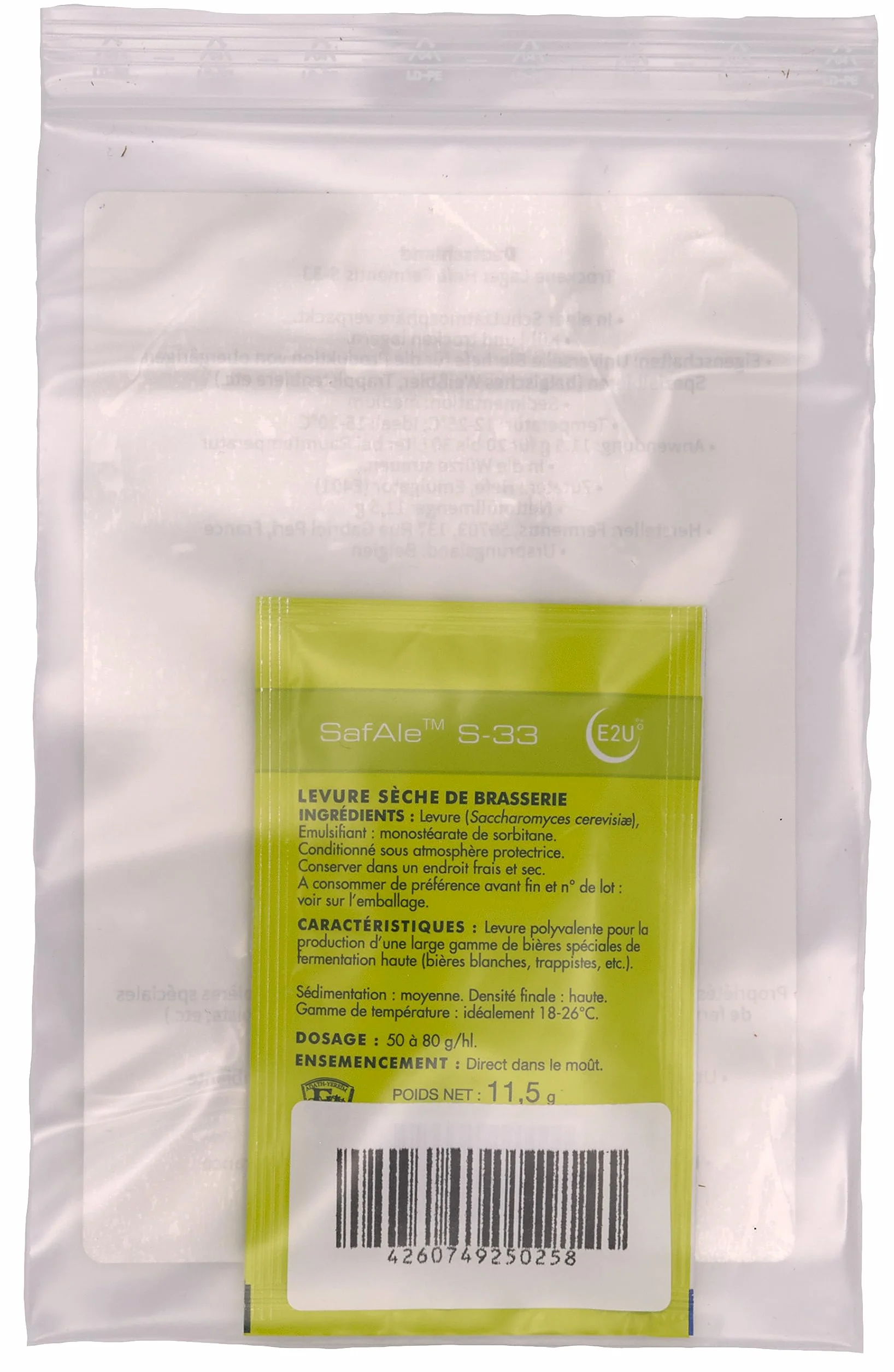 Fermentis lievito di birra US-05 W 34/70 S-33 S-23 alta fermentazione bassa fermentazione