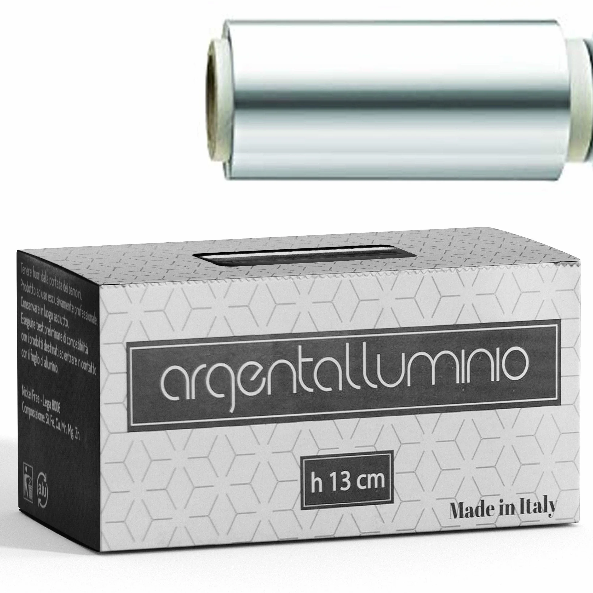 Argentalluminio Carta Stagnola Argento con Astuccio (13 cm x 130 mt)