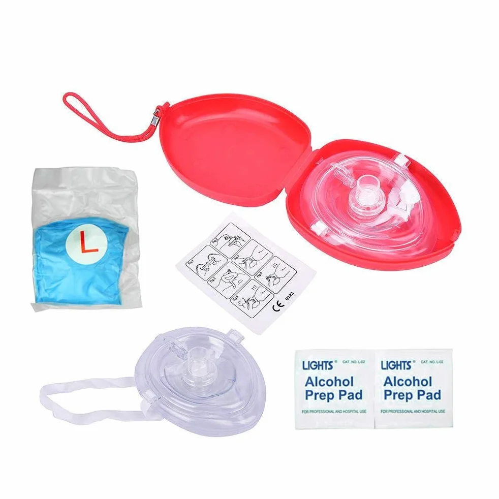 CPR Rescue Mask, primo soccorso, custodia rigida con cinturino