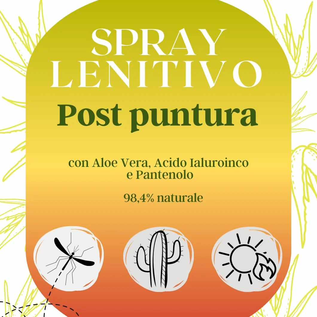 AMAS SPRAY LENITIVO NATURALE DOPOPUNTURA ANTIPRURITO POST PIC con Acido Ialuronico Aloe Vera e Pantenolo