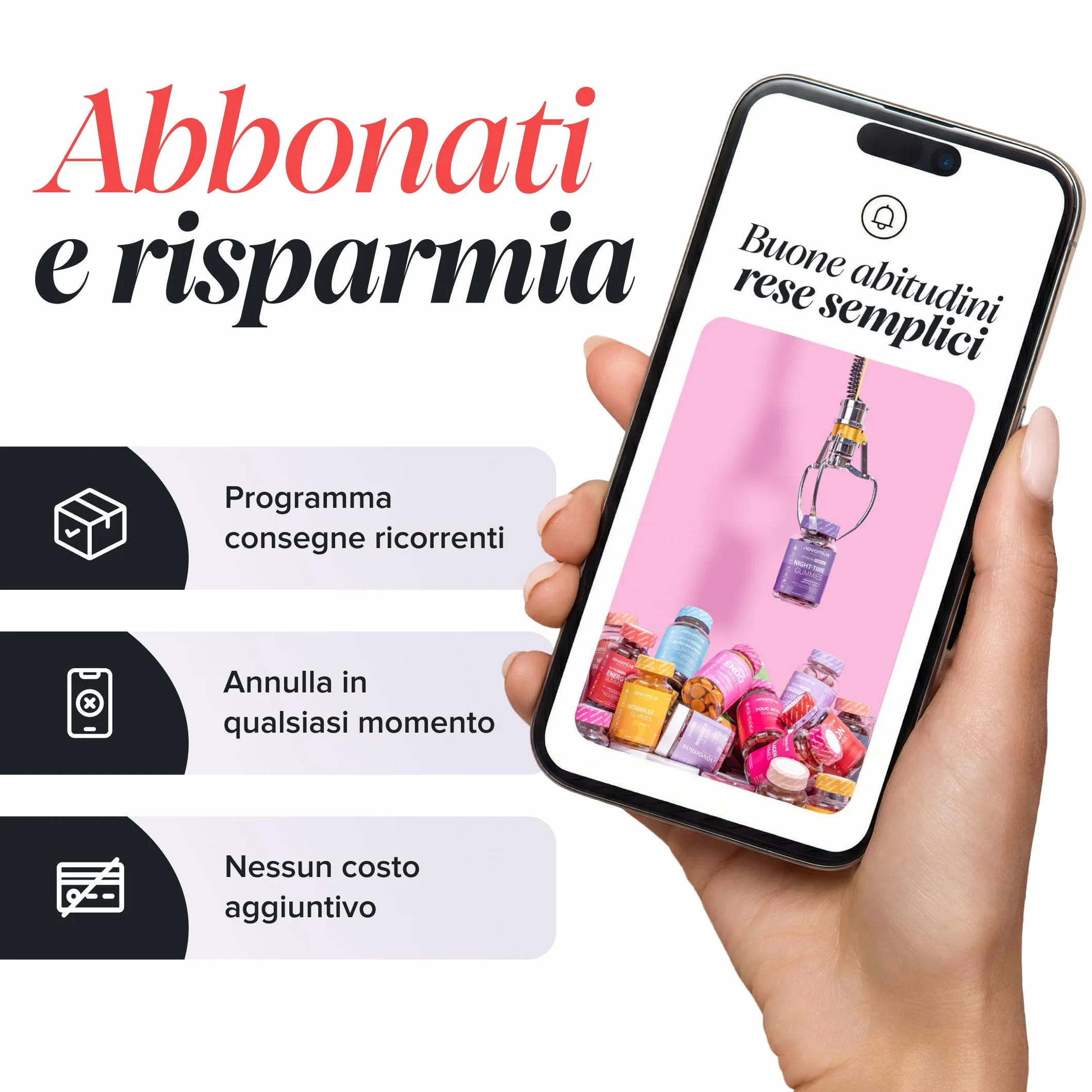 Ferro Bambini Gommose – Ferro + Vitamina C per l'Assorbimento – Energia, Globuli Rossi e Difese – Vegano, Senza Glutine – 30 Gommose Gusto Fragola – Novomins