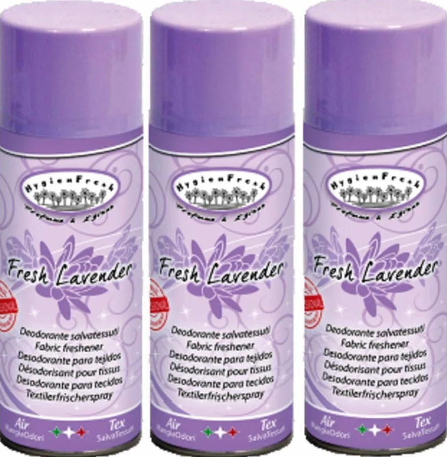 HOME PRO Kit 3 Spray Igienizzanti Fresh Lavender Deodorante Multiuso Professionale per Tessuti e Ambienti 3x400ml