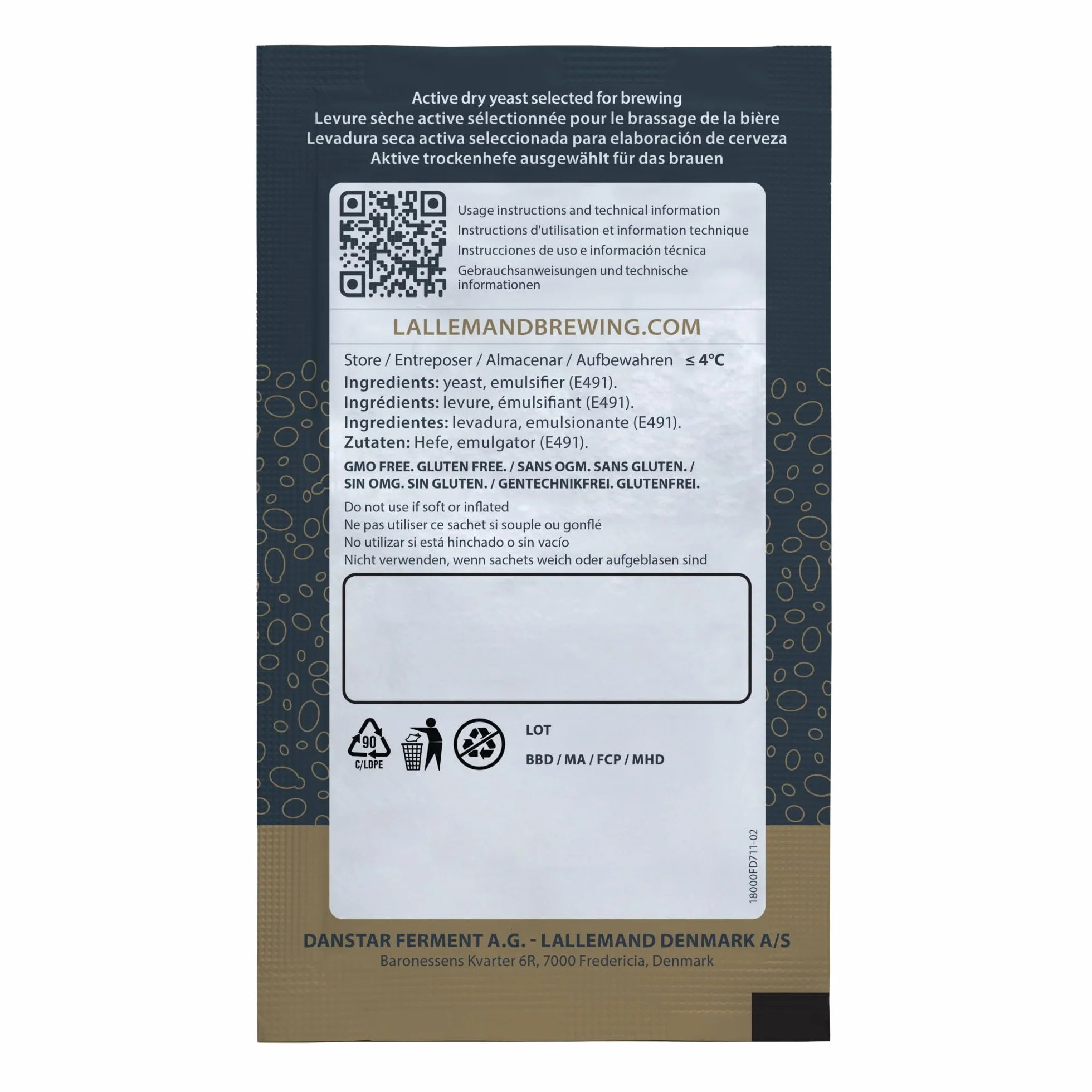 LalBrew Nottingham Lievito per Birra 2 x 11 g Saccharomyces cerevisiae