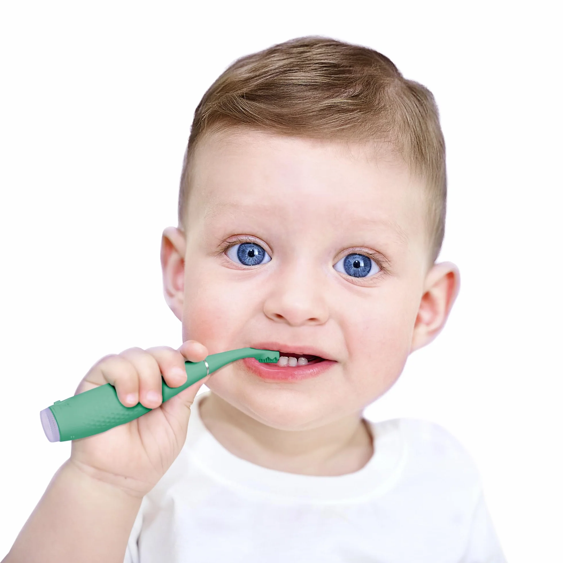 FOREO issa 4 baby – Set spazzolino elettrico sonico in silicone per bambini, setole bifacciali, pulizia denti, massaggio gengivale, 12 mesi di cura con testina extra, 240 giorni batteria, portatile