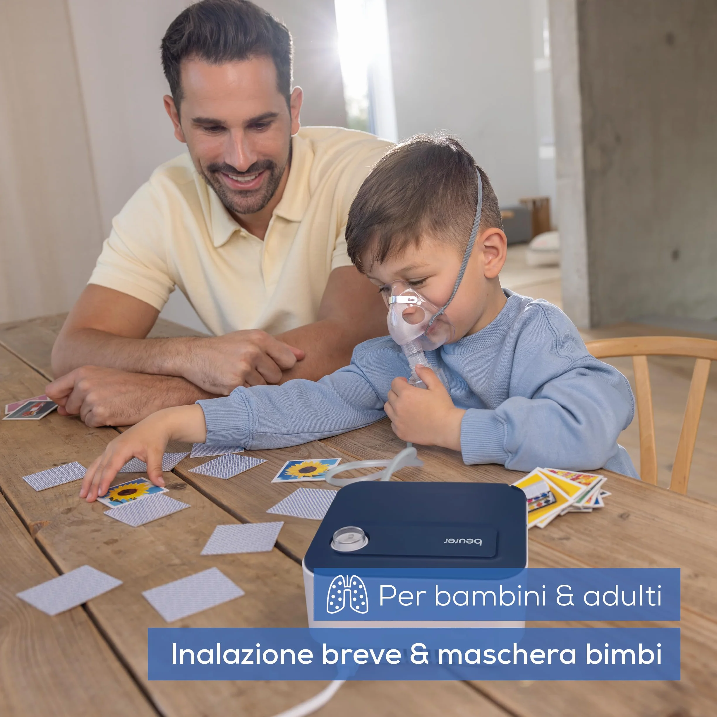 Beurer IH 16 Aerosol z technologią kompresora powietrza, kompaktowy, do leczenia dróg oddechowych, dla dorosłych i dzieci