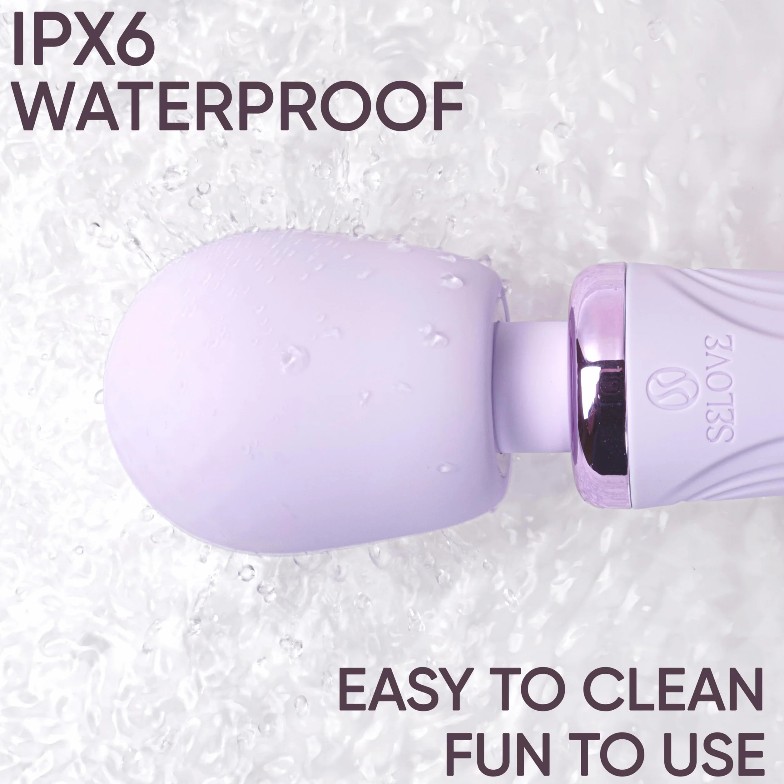 SELOVE Wand Vibrator – Vibrazioni Potenti e Profonde con Collo Flessibile (Lustrous Lilac)
