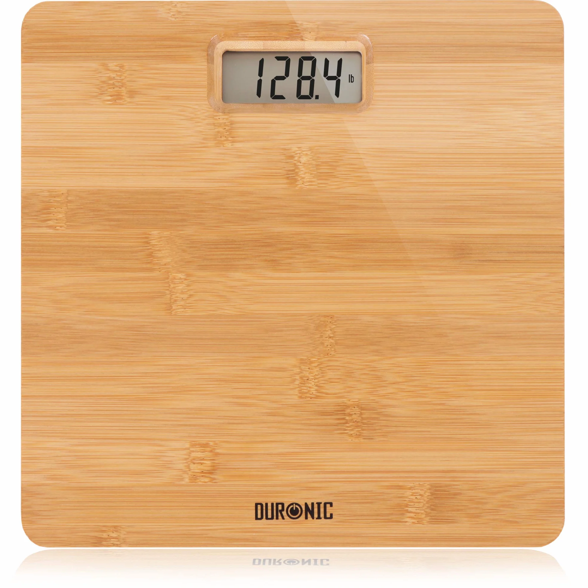 Duronic BS503 Bilancia pesapersone digitale 180 kg | Grande schermo LCD | Sensori ad alta precisione per misurazione precisa | Bilancia corporea automatica fine in bambù ecologico per monitorare il