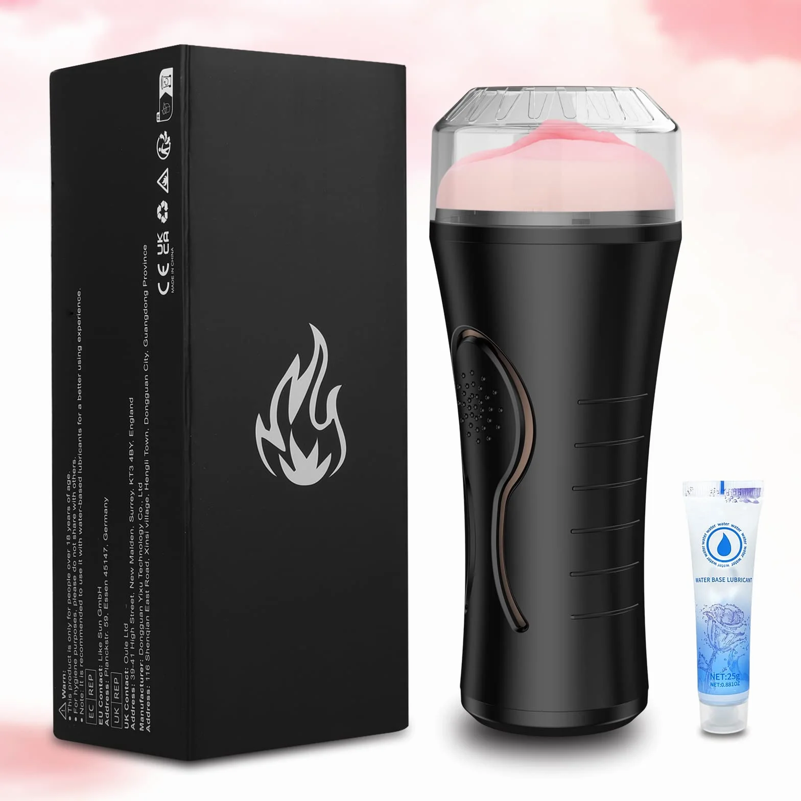 Banysin Masturbatore maschile con 10 Vibrazione Sex Toys per per Uomini, Automatico Realistico con Aspirazione, Uomo, Masturazione Black