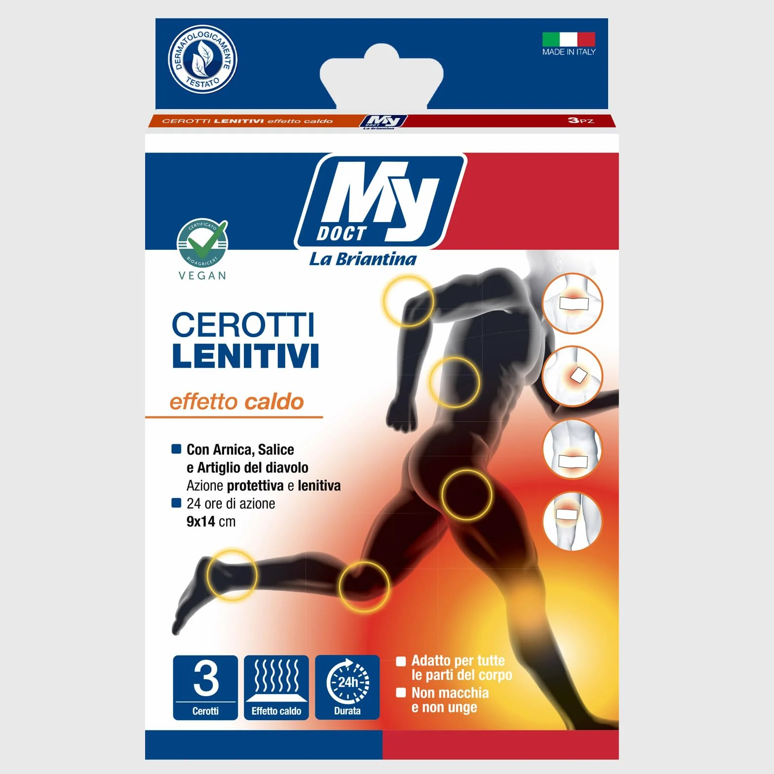 My Doct Cerotti Lenitivi Effetto Caldo, 14x9 cm, 3 pz