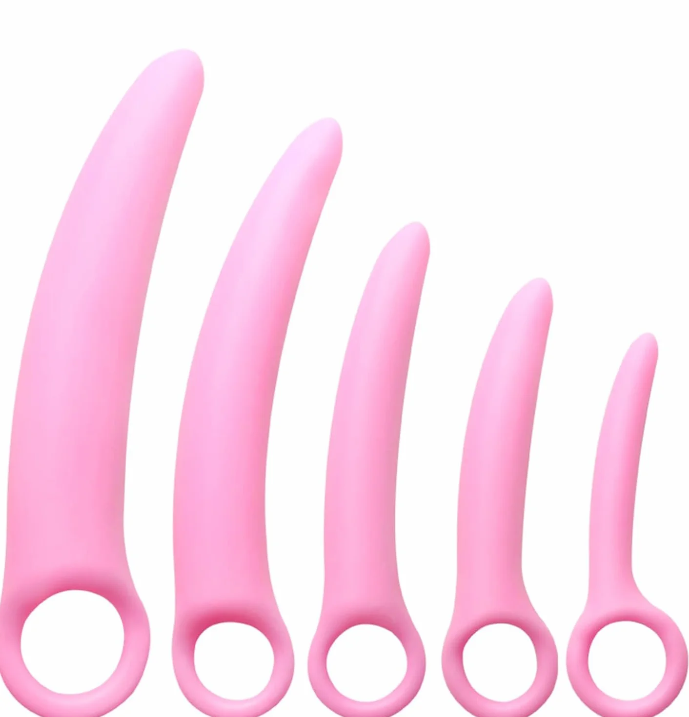 BDSMAGE Set dilatatori vaginali 5 pezzi silicone duro plug anale dilatatore uretrale giocattoli sessuali per donne