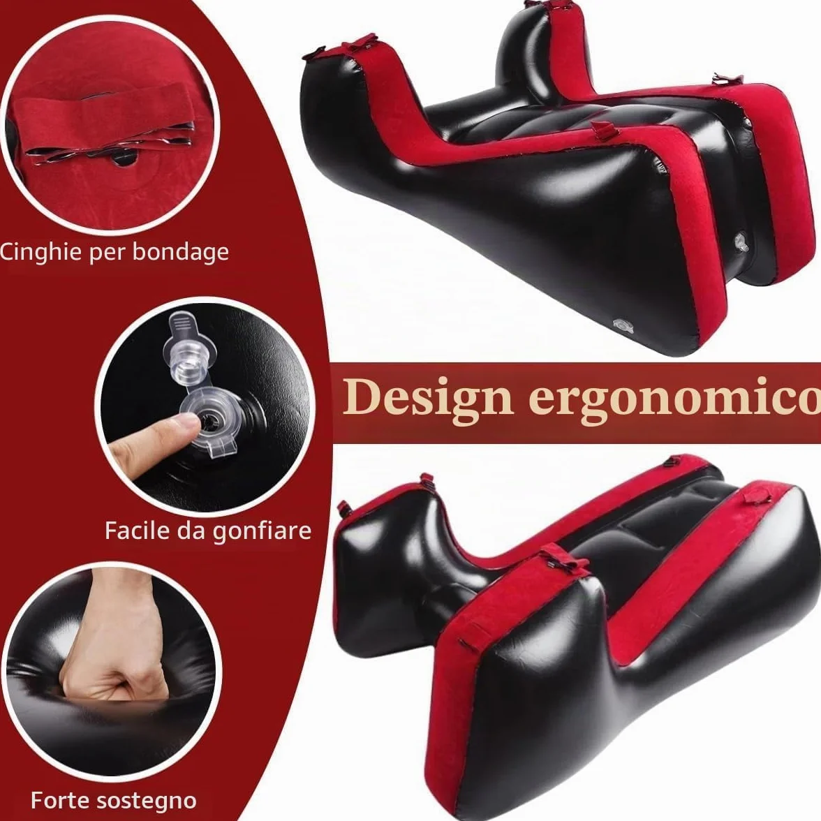 Sex Sofa Sex Furniture Pillow BDSM Sex Toys Cuscino gonfiabile per coppia Supporto posizione sessuale rampe multifunzionali