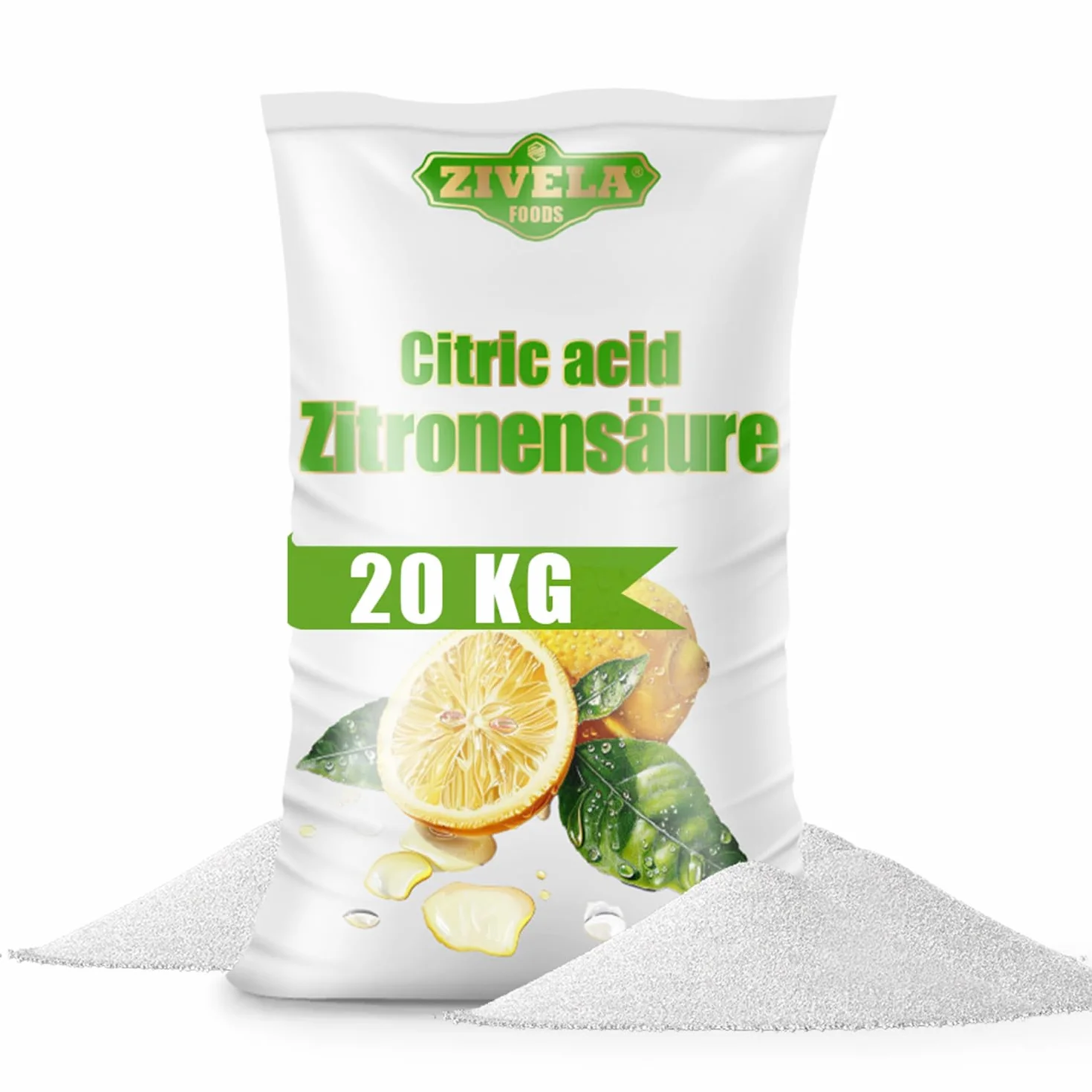 Acido Citrico in Polvere 20 kg, Qualità Alimentare, E330, 100% Puro (4 x 5 kg)