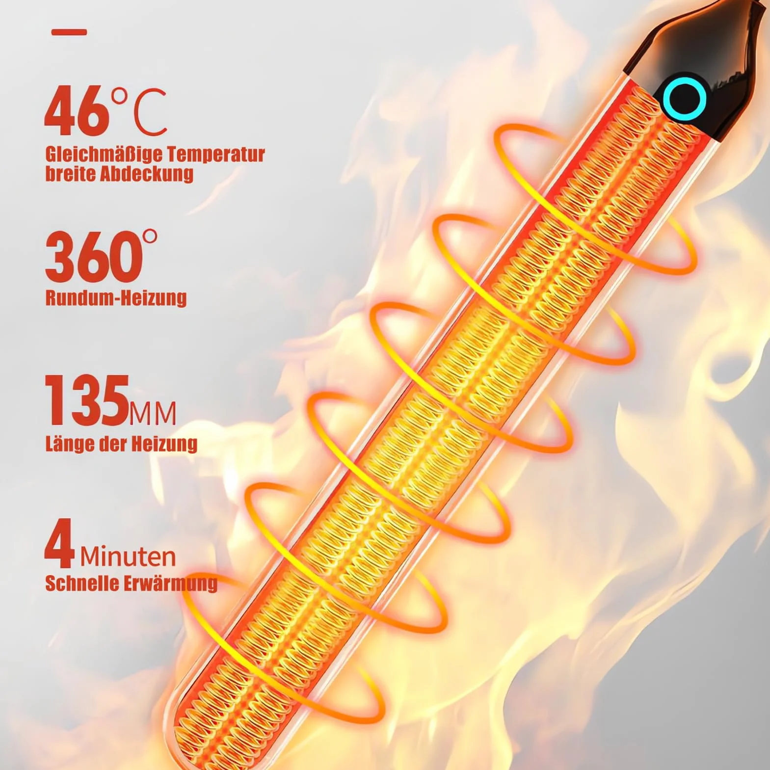 SXOVO Stelo riscaldante elettrico per sex toy e masturbatori elettrici - Riscaldamento rapido, controllo automatico della temperatura con ricarica USB. Ideale per uomini, donne e coppie