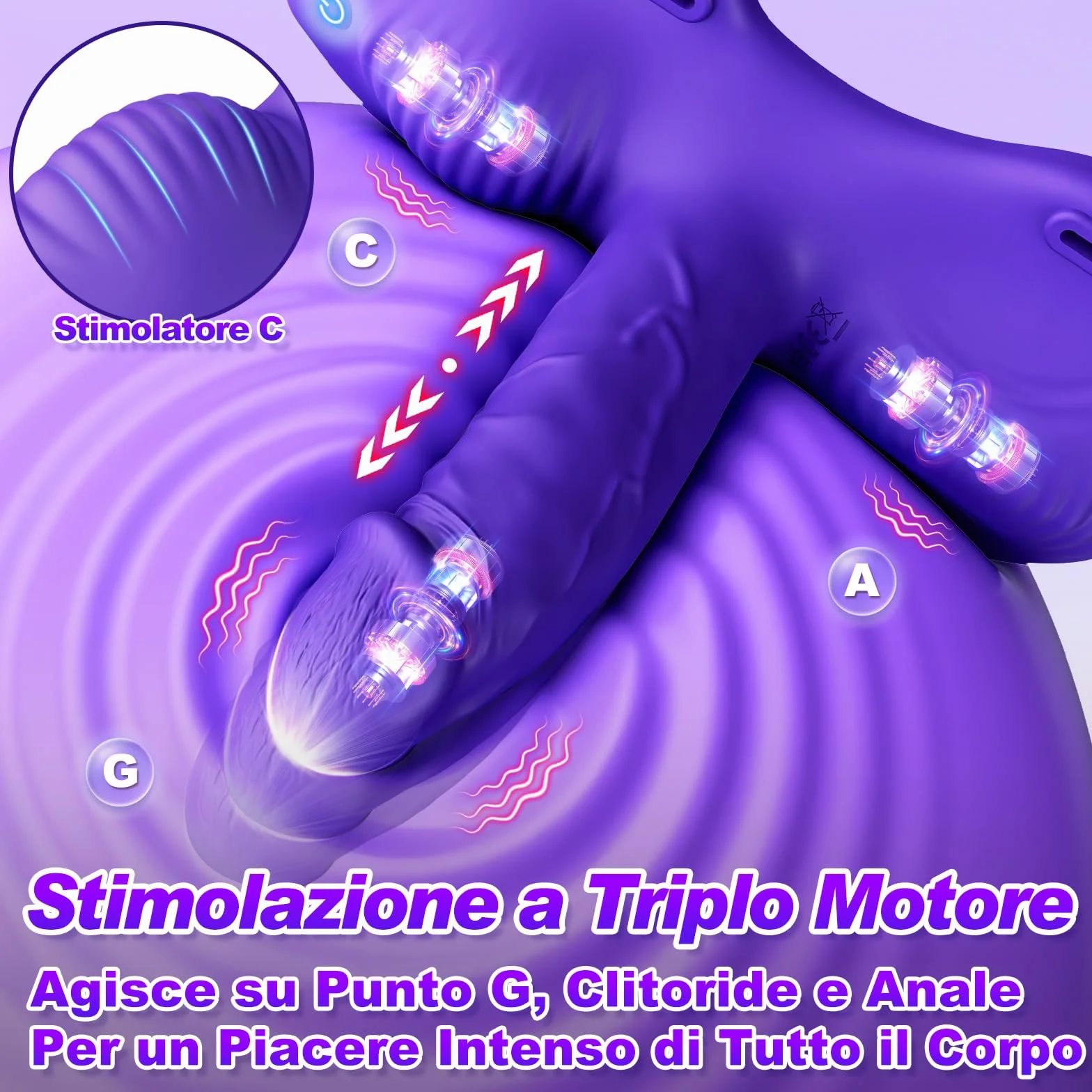 Dildo Vibratoreper Donna Professionale Sex Toys - Strapon Dildo Anale con Spinta e Vibrazione 3*12, Vibratori Realistici con Telecomando per Punto G Stimolatore Clitoride Femminile Sexytoysys Donna