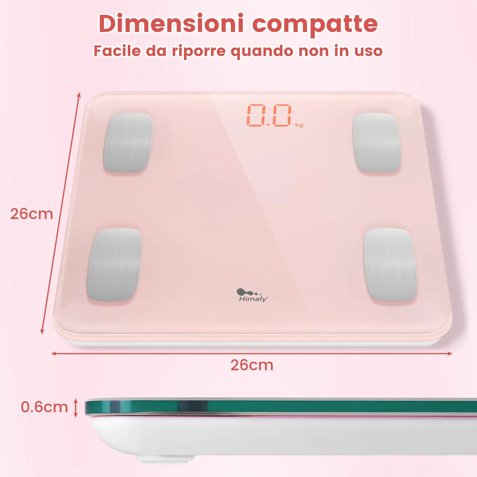 Himaly Bilancia Pesapersone Digitale Professionale Bluetooth 180 kg