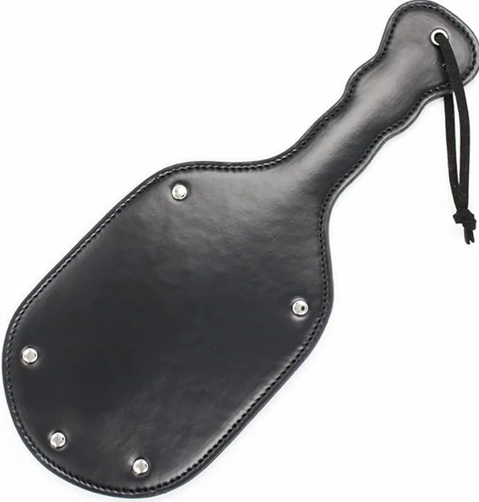 Mazza in Pelle Nera HAZURE Accessorio per Gioco di Equitazione