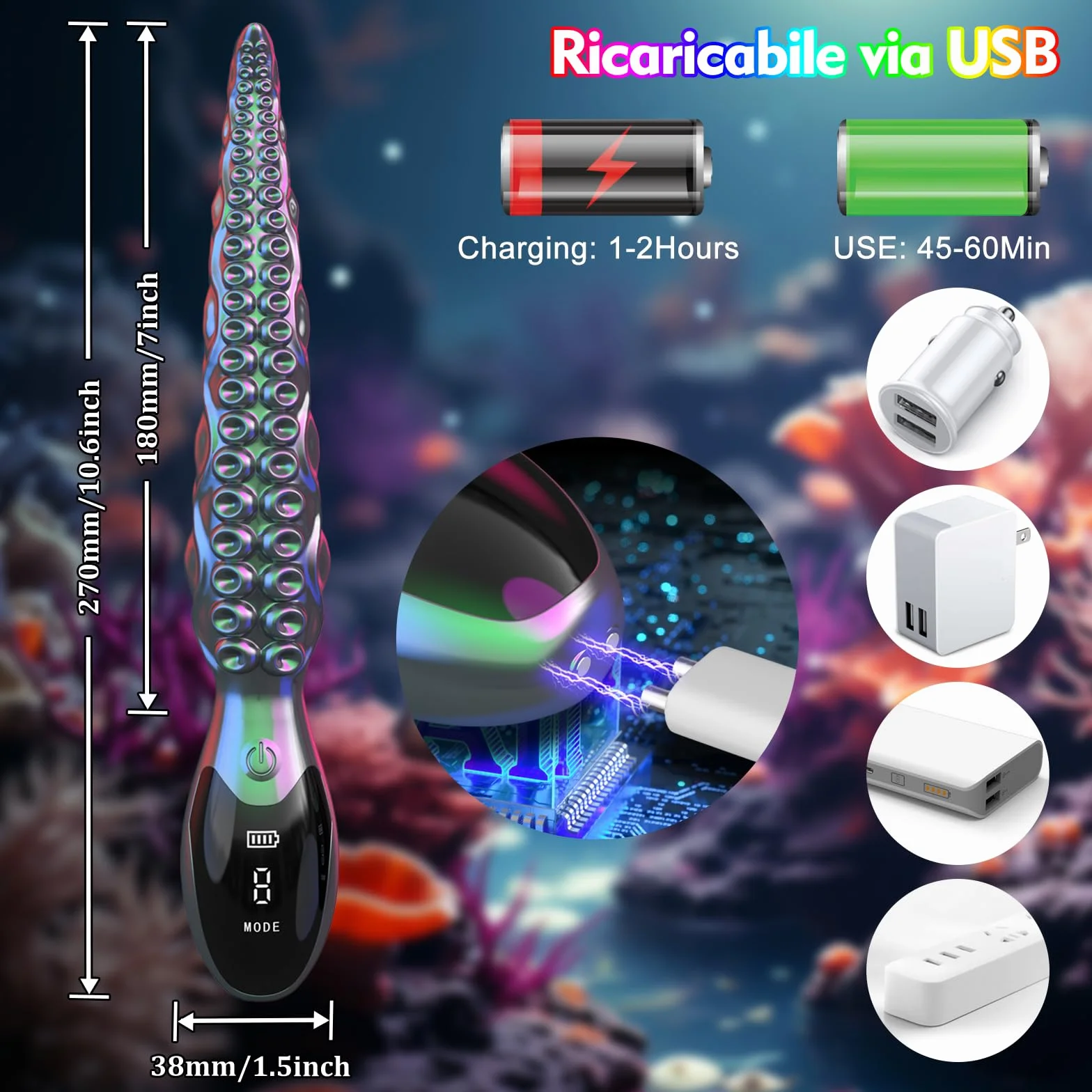 Sex Toys Vibratoreper Donna Dildo Vibratore - Vibratoreper Donna Punto G Squirting con 9 Vibrazioni &Display a LED,Vibratore per Donna per Stimolatore Anale & Punto G,Dildo Plug Anale da Uomo Prostata