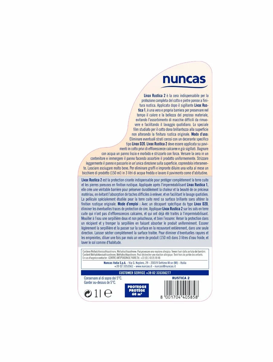 Nuncas Livax Cera Autolucidante Rustica 1000ml do Podłóg Cotto i Cegły